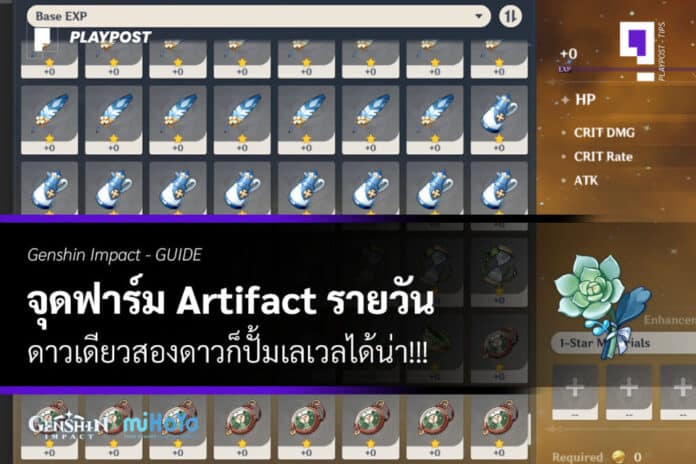 Genshin Impact lowrare Artifact Farming Cover playpost